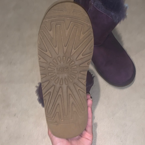 Kid’s Purple Bailey Bow Uggs - Picture 6 of 7
